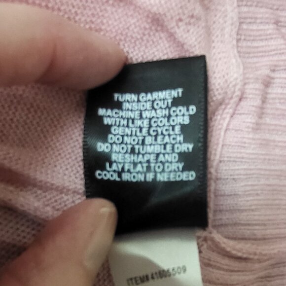 NWOT Torrid light pastel pink wrap-look long sleeve sweater lightweight size 00 - Picture 6 of 8